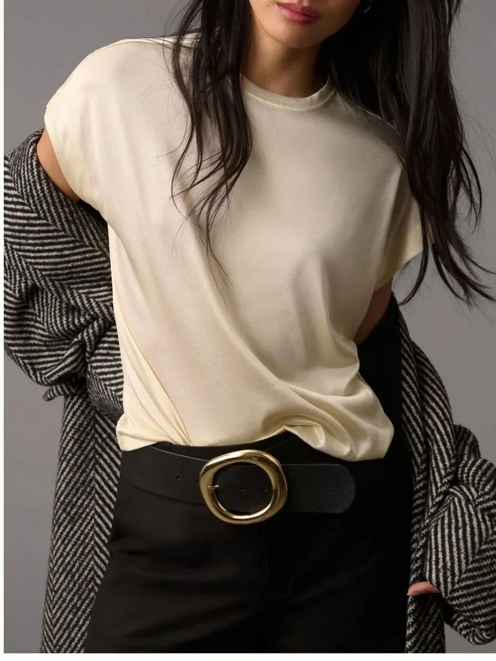 By Anthropologie Silky Shimmer Tee
